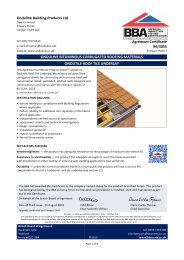 Onduline Building Products Ltd. Onduline bituminous corrugated roofing materials. Ondutile roof tile underlay. Product sheet 1