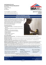 John Newton and Co Ltd t/a Newton Waterproofing Systems. Newton membrane systems. Newton 508 and Newton 580R. Product sheet 1