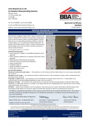 John Newton and Co Ltd t/a Newton Waterproofing Systems. Newton membrane systems. Newton 508 mesh. Product sheet 2