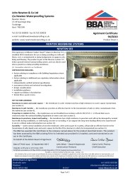 John Newton and Co Ltd t/a Newton Waterproofing Systems. Newton membrane systems. Newton 503. Product sheet 3