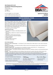 John Newton and Co Ltd t/a Newton Waterproofing Systems. Newton membrane systems. Newton 503 mesh. Product sheet 4