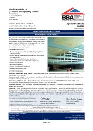 John Newton and Co Ltd t/a Newton Waterproofing Systems. Newton membrane systems. Newton 803 Newtonite. Product sheet 7