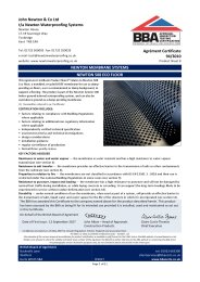 John Newton and Co Ltd t/a Newton Waterproofing Systems. Newton membrane systems. Newton 508 eco floor. Product sheet 8