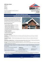 MFP Sales Limited. MFP Sales Roofline System. Eavemaster fascia and soffit system. Product sheet 1