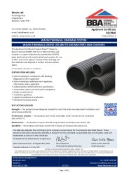 Wavin Ltd. Wavin TwinWall drainage system. Wavin TwinWall (HDPE) 150 mm to 300 mm pipes and couplers. Product sheet 1