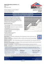 Imperbit Membrane Industries L.L.C. Hyperflex roof waterproofing membranes. Hyperflex-6164 and hyperflex garden 6164. Product sheet 5