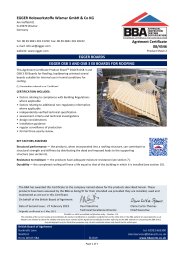 EGGER Holzwerkstoffe Wismar GmbH and Co KG. Egger boards. Egger OSB 3 and OSB 3 E0 boards for roofing. Product sheet 2