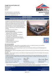 Creagh Concrete Products Ltd. Creagh Concrete. SpanTherm insulated precast concrete ground floor system. Product sheet 1