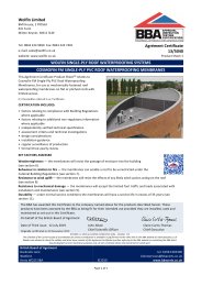 Wolfin Limited. Wolfin single-ply roof waterproofing systems. Cosmofin FM single-ply PVC roof waterproofing membranes. Product sheet 1