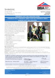 Thermabead Limited. Thermabead cavity wall insulation system. Thermabead White, Thermabead Carbon Saver and Thermabead Carbon Diamond cavity wall insulation. Product sheet 1