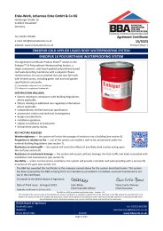 Enke-Werk, Johannes Enke GmbH and Co KG. Enkopur cold applied liquid roof waterproofing system. Enkopur 1k polyurethane waterproofing system. Product sheet 1