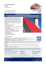 A Proctor Group Ltd. Wraptite breather membrane. For use in warm non-ventilated roofs in supported applications. Product sheet 1