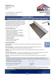 Foliarex SP. z o.o. Foliarex breathable underlays. Strotex breathable membranes for use in timber frame constructions. Product sheet 3