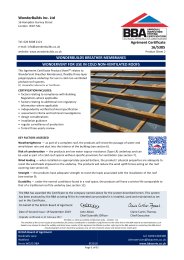 Wonderbuilds Inc. Ltd. Wonderbuilds breather membranes. Wondervent for use in cold non-ventilated roofs. Product sheet 2