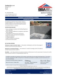 Eurobent Sp. z o.o. Eurobent Waterproofing Systems. Eurobent 5000. Product sheet 1