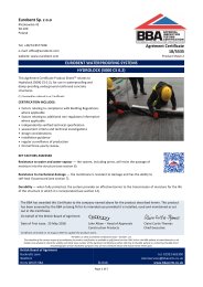 Eurobent Sp. z o.o. Eurobent Waterproofing Systems. Eurobent 5000 CS 0.2. Product sheet 2