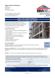Hadley Industries Holdings Ltd. Hadley steel framing components. Hadley cold formed steel profiles. Product sheet 1
