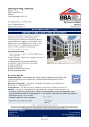 Wetherby Building Systems Limited. Wetherby building systems. Weatherby Epsibrick render carrier board system. Product sheet 1