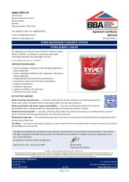 Xypex (UK) Ltd. Xypex watertight concrete system. Xypex Admix C-500. Product sheet 1