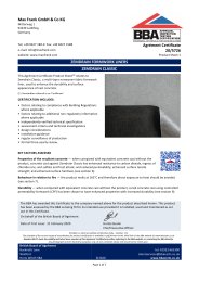 Max Frank GmbH and Co KG. Zemdrain formwork liners. Zemdrain classic. Product sheet 1