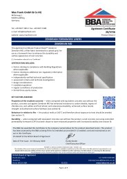 Max Frank GmbH and Co KG. Zemdrain formwork liners. Zemdrain MD. Product sheet 2