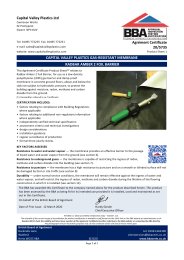 Capital Valley Plastics Ltd. Capital Valley Plastics gas-resistant membrane. Radbar Amber 2 foil barrier. Product sheet 1