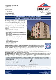 Kilwaughter Minerals Ltd. K systems external wall insulation systems. K systems P external wall insulation system. Product sheet 1