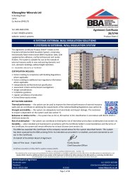 Kilwaughter Minerals Ltd. K systems external wall insulation systems. K systems M external wall insulation system. Product sheet 2
