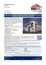 Kilwaughter Minerals Ltd. K systems external wall insulation systems. K systems E external wall insulation system. Product sheet 1
