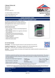 C Brewer and Sons Ltd. Albany masonry paints. Albany smooth masonry paint. Product sheet 1