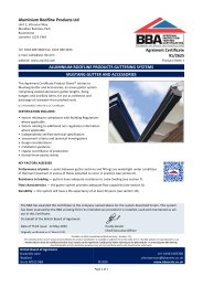 Aluminium Roofline Products Ltd. Aluminium Roofline Products guttering systems. Mustang gutter and accessories. Product sheet 1