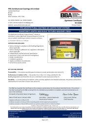 PPG Architectural Coatings UK Limited. PPG Architectural Coatings UK Limited paint systems. Johnstone's Jontex high build textured masonry finish. Product sheet 1