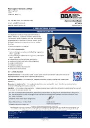 Kilwaughter Minerals Limited. K Rend external renders. K Rend silicone K1. Product sheet 9