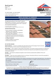 Don and Low Ltd. Don and Low roof tile underlays. Daltex MultiTX Plus barrier. Product sheet 2
