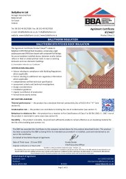 Ballytherm Ltd. Ballytherm Insulation.  Ballytherm BTR pitched roof insulation. Product sheet 3
