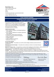 Elval Colour S.A. Elval colour cladding. Etalbond PE and Etalbond FR PVDF coated composite aluminium cladding sheet. Product sheet 1