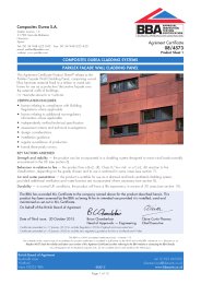 Composites Gurea S.A. Composites Gurea cladding systems. Parklex façade wall cladding panel. Product sheet 1