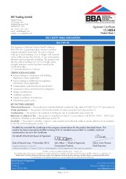 SIG Trading Limited. SIG Trading Limited. SIG cavity wall insulation. Product sheet 1