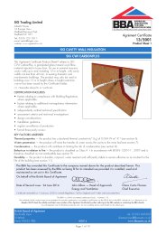 SIG Trading Ltd. SIG cavity wall insulation. SIG CWI CarbonPlus. Product sheet 1