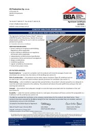 CB Production Sp. z.o.o. Corotop breather membranes. For use in cold non-ventilated roofs. Product sheet 2