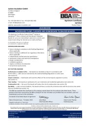 Jackon Insulation GmbH. Jackoboard. Jackoboard plano, Q-board and Domoboard tilebacker boards. Product sheet 1