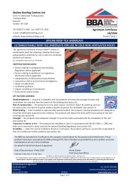 Skyline Roofing Centres Ltd. Skyline roofing tile underlays. Ultrabreathe roof tile underlays for use in cold non-ventilated roofs. Product sheet 2