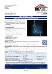 Geberit International AG. Geberit drainage systems. Geberit HDPE above ground drainage system. Product sheet 1