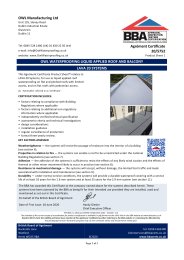 OWL Manufacturing Ltd. OWL waterproofing liquid applied roof and balcony. Lava 20 systems. Product sheet 1