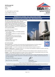 SAS (Europe) Ltd. ProRend EIFS external wall insulation systems. Prorend EIFS (EPS) external wall insulation system. Product sheet 1