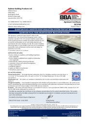 Radmat Building Products Ltd. Quantum Plus+ inverted roof insulation system for flat roofs. Quantum Plus+ pure inverted roof insulation system. Product sheet 1