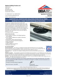 Radmat Building Products Ltd. Quantum Plus+ inverted roof insulation system for flat roofs. Quantum Plus+ hybrid inverted roof insulation system. Product sheet 2