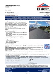 The Garland Company UK Ltd. Garland torch-on roof waterproofing membranes. StressPly Flex and StressPly Flex Plus roof waterproofing membranes. Product sheet 1