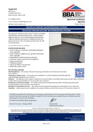 Icopal Limited. Sealoflex Endura Waterproofing Systems. Sealoflex Endura balcony waterproofing system. Product sheet 2