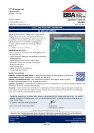 CETCO Europe Ltd. CETCO gas-resistant membrane. GB-600 gas barrier. Product sheet 1